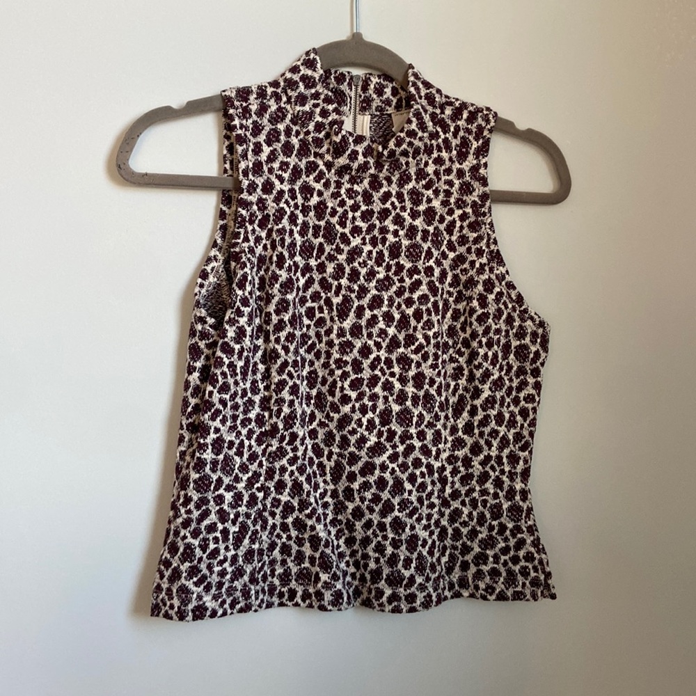 Anthropologie animal print top in XSP